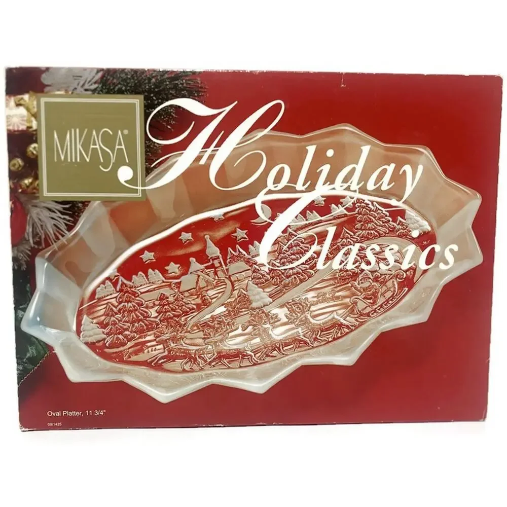 Mikasa Crystal Oval Platter 11.75
